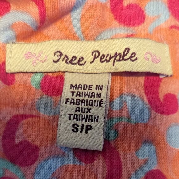 Vintage Free People Faux Wrap Front Twist V Neck Dress Boho Surplus Y2K - Picture 3 of 9